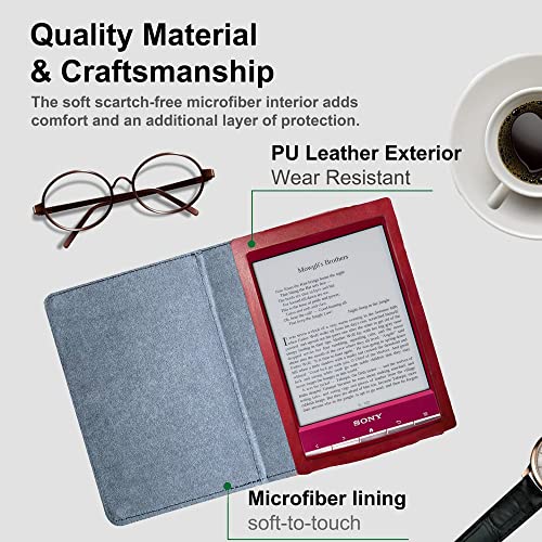 Custodia in pelle PU per Sony PRS-T2 Ebook Reader