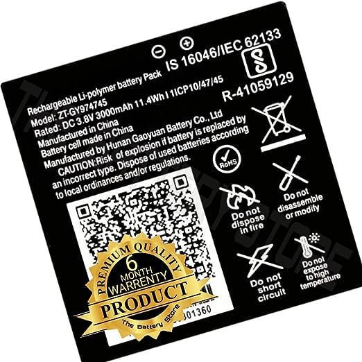 Image of Original ZT-GY974745 Battery for LYF Jio WiFi Dongle JMR815 Wireless Router Battery with 6 Month Warranty****(G0001)