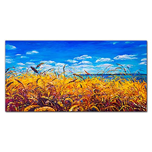 Tableau en verre trempé 100x50cm éclat moderne pour salon design
