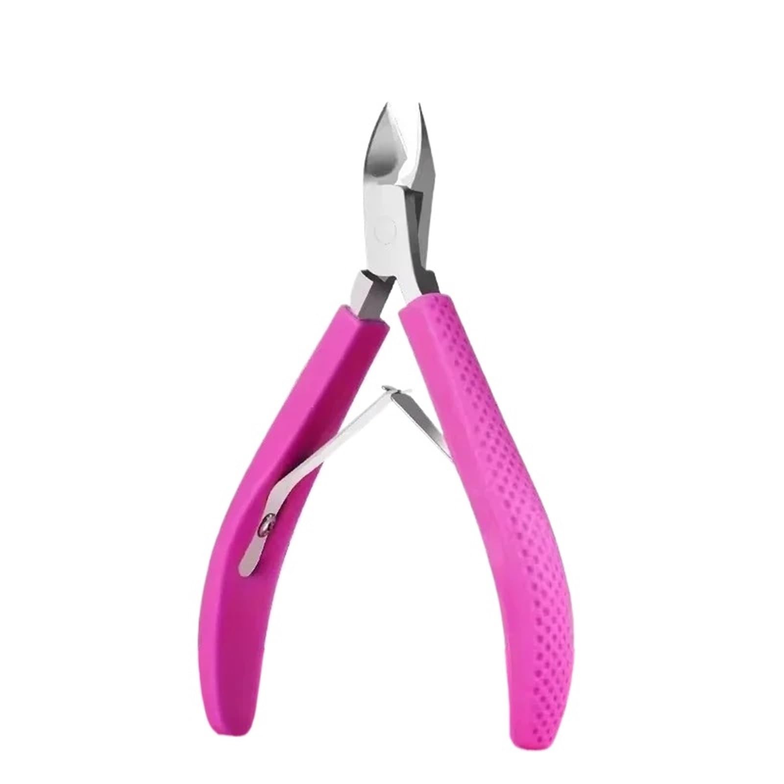 Wwyyzayc Red Cuticle Nippers Nail Manicure Cuticle Scissors Clippers Trimmer Dead Skin Remover Stainless Steel Cutters Tool(Red)