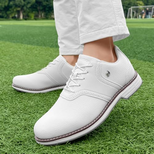 Image of Golf Shoes Men Spikes Classic Golf Footwears Male Walking Sneakers for Golfers Size 7-14