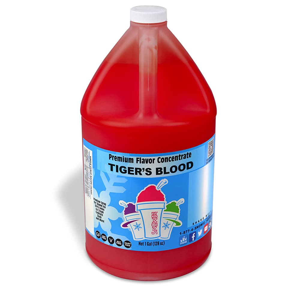 Snowie Shaved Ice Snow Cone Flavor Concentrate- Gallon - Tiger's Blood