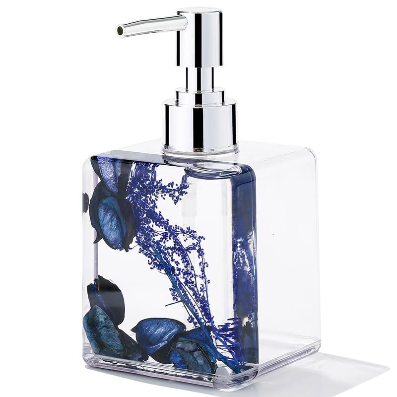 Floating Dried Flower Bathroom Decoration Supplies Hand Sanitizer Bottle Cotton Swab Box Set image 4