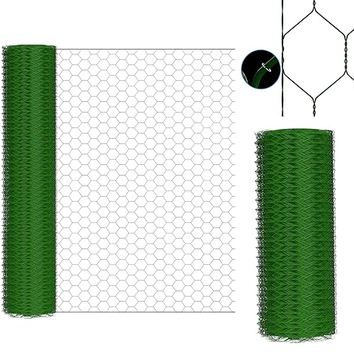 Malla de alambre, valla silvestre, valla forestal, valla verde, valla de malla para jardín, jardín delantero, terraza y balcón, altura 0,5 m, longitud 25 m