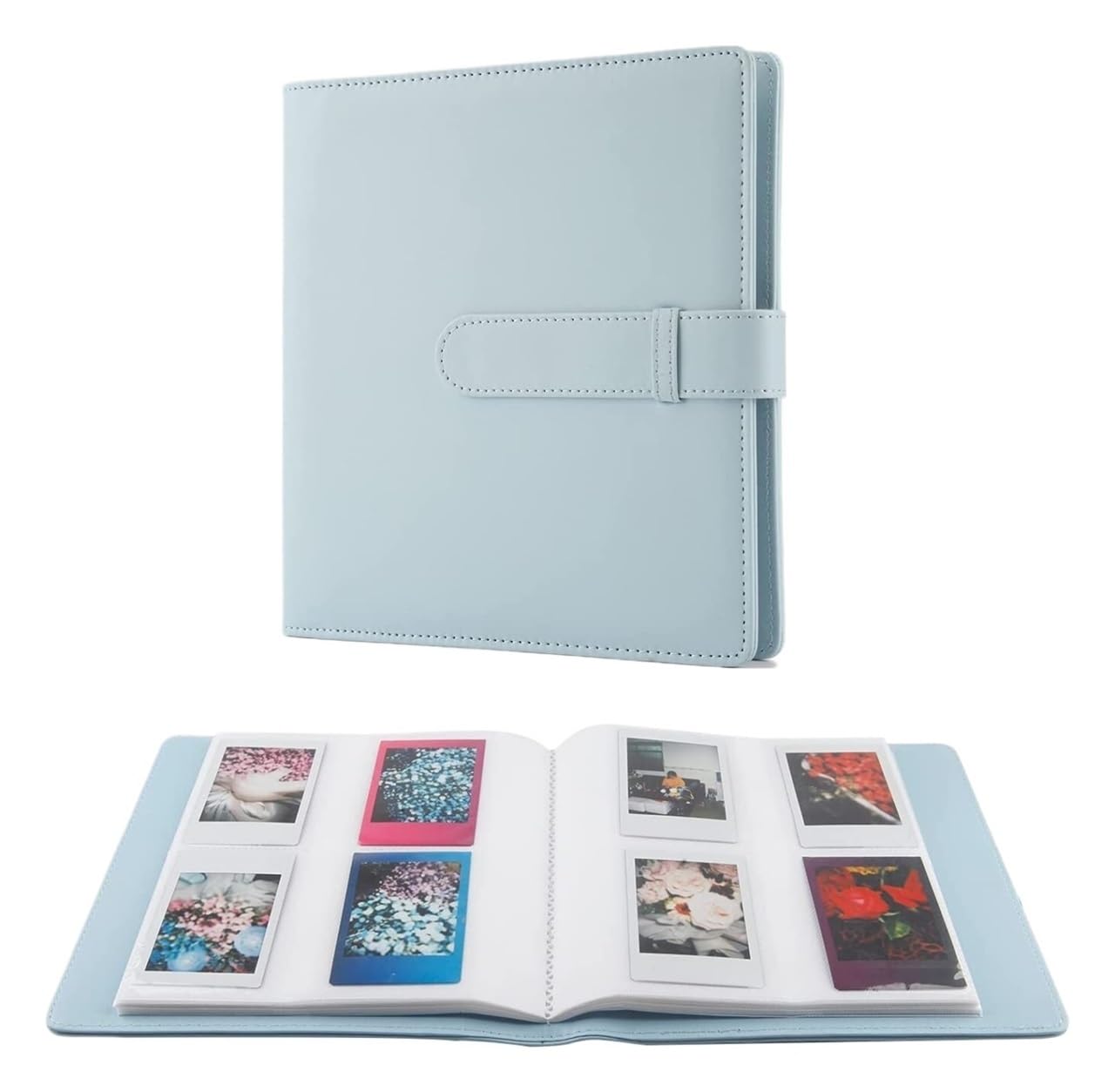 256 Pockets Photo Album For Instant Camera/Printer,3inch Storage(Blue)