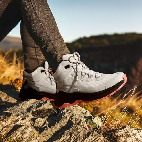 NORTIV 8 Wanderschuhe Damen Leichte Trekkingschuhe Wasserdicht für Outdoor,Size 40,Grau Rosa,SNHB241W