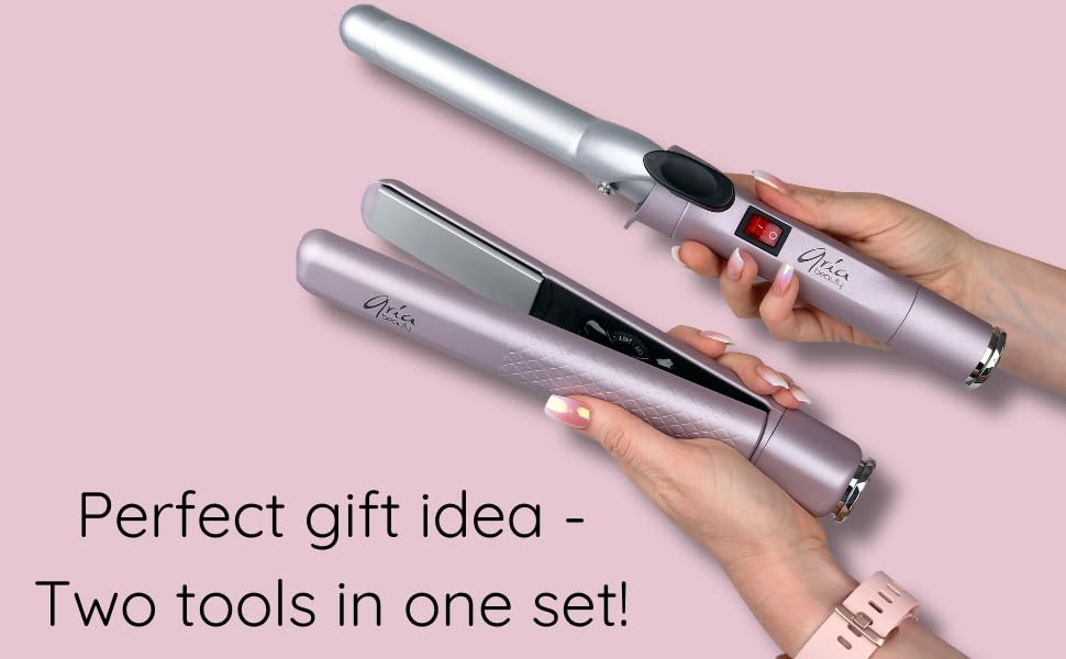 Set Aria Beauty Pop N Lock plancha y rizador miniatura 4
