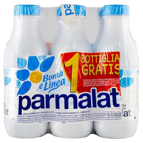 Parmalat - Bont e linea latte parzialmente scremato 1000 ml - bottiglia (confezione da 6)
