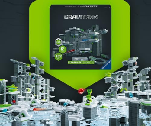 Ravensburger - GraviTrax Pro - Starter Set Vertical 153 pièces - Circuit de Billes - Jeu de Construction créatif - Parcours de Billes à Construire - Dès 8 Ans - Version française - 22426