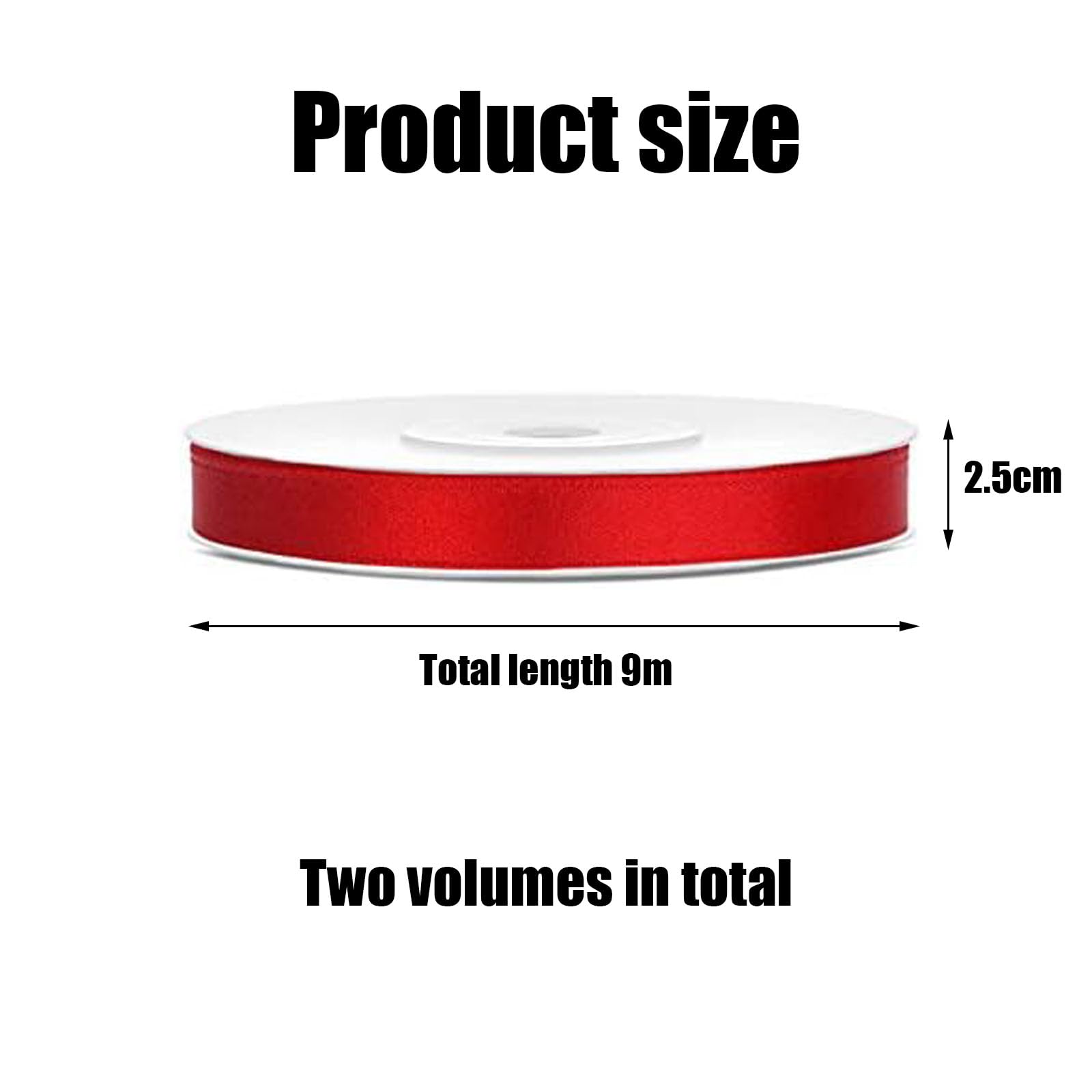 Velvet Ribbon, 25mm X 18m Red Velvet Ribbon, Red Ribbons for Gift Wrapping Used for Gift Packaging Floral Wreath Decoration - Image 2