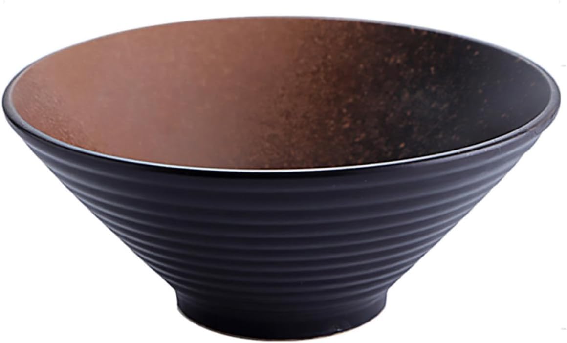 Ciieeo Ceramic Japanese Ramen Bowl for Noodle Soup with Lid, Easy to Clean, Microwave Safe, for Restaurant and Buffet Use, Sturdy and Stylish Kitchen Dinnerware Random Color