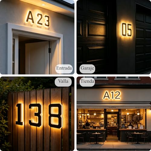 Números para casa en latón 17 Imagen adicional