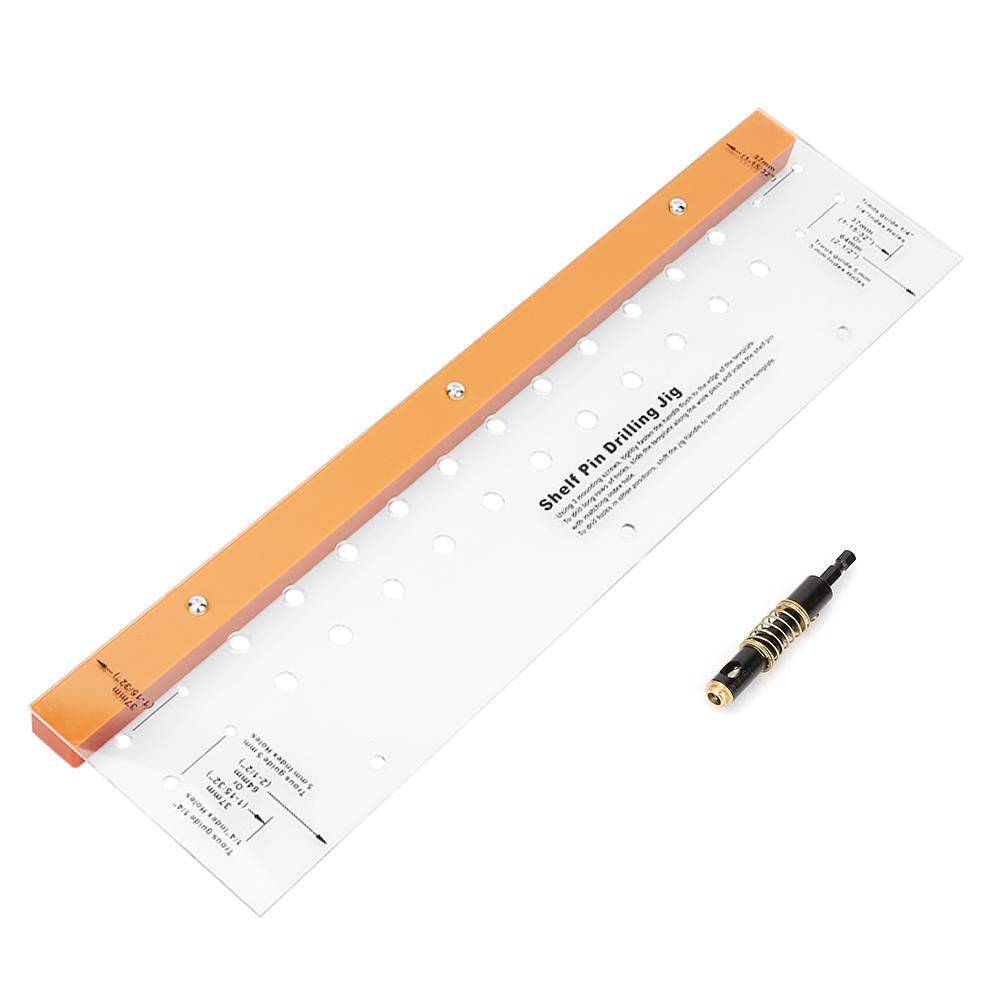 Woodworking Hole Drill Guide,Woodworking Hole Drill Guide Shelf Pin Drilling Jig Self Centering Bit Set Positioner Locator Tool - Image 3