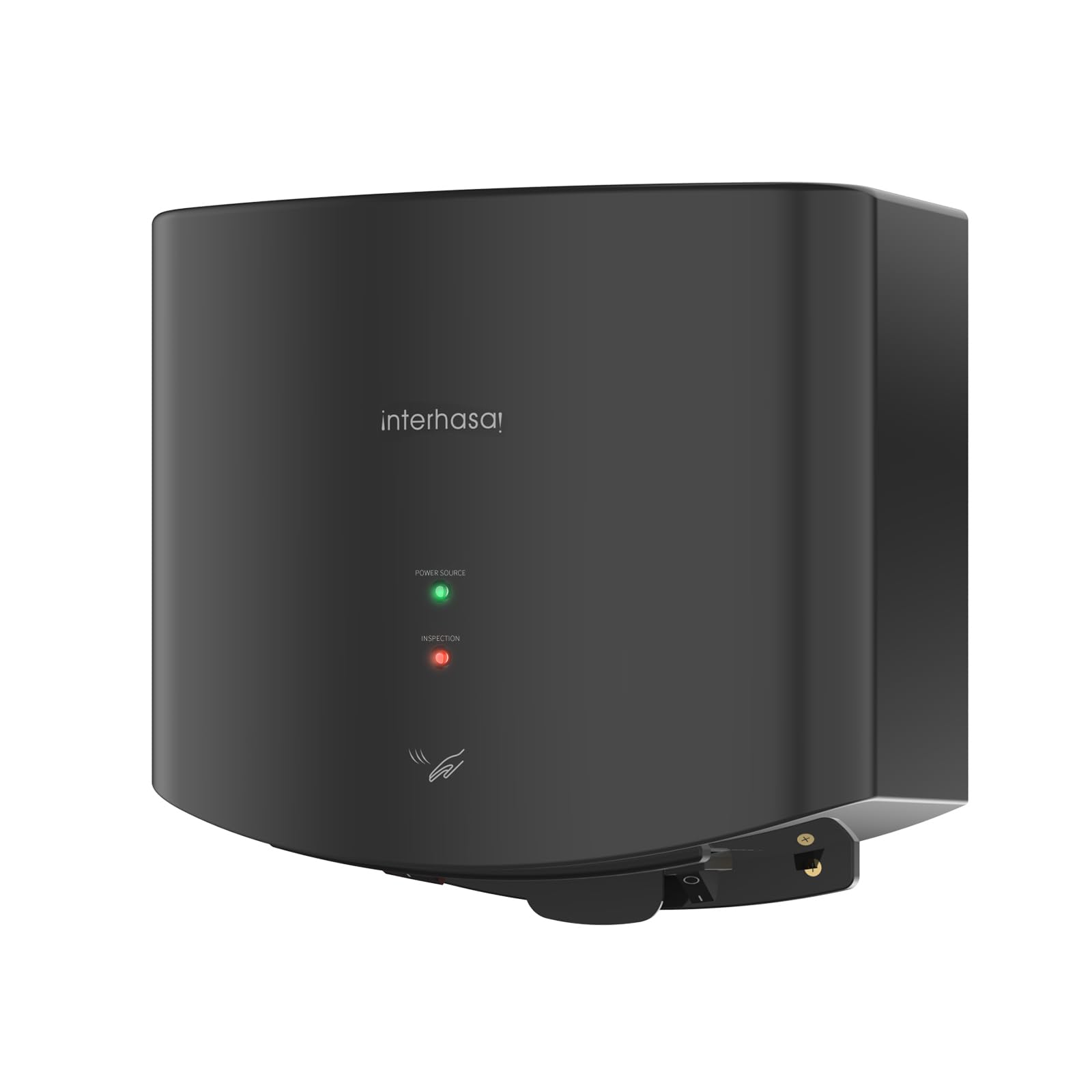 interhasa! Händetrockner automatischer Infrarotsensor handtrockner leise Gewerbe und Haushalt 1250W（Schwarz）
