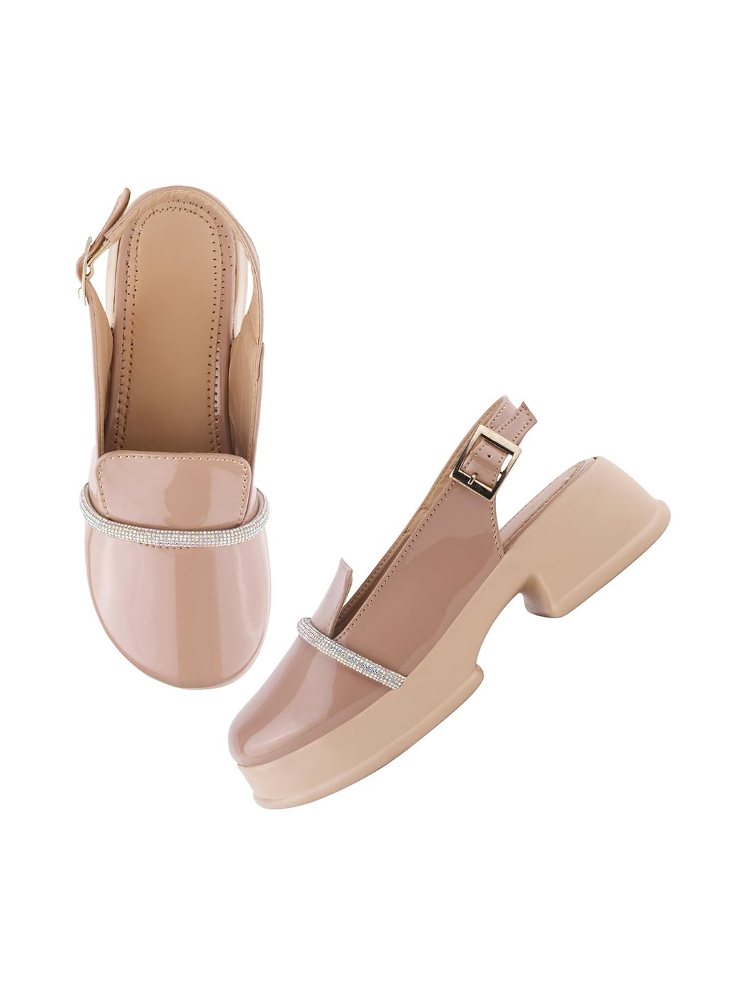 TRYME Trending Versatile Stylish Block Heel Marry Jane Shoes Soft & Comfortable Bellies for Womens and Girls (B0DCJHSK3W) Amazon Price History, Amazon Price Tracker