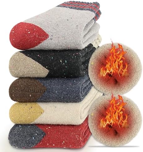 （22:30時点） [APIKIE] 靴下 レディース ソックス 冬 零下防寒・三重保温・高めの履き口 蒸れにくい 暖かい靴下ウールソックス 防寒保温 可愛いくつした 耐久 伸縮性 カジュアルソックス 登山 22-25.5cm