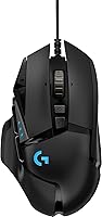 Logitech G502 HERO Gaming Mouse - HERO 25K Sensor, Sub-Micron Precision, RGB Lighting, Custom Profiles & Weights