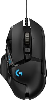 Logitech G502 HERO Gaming Mouse - HERO 25K Sensor, Sub-Micron Precision, RGB Lighting, Custom Profiles & Weights