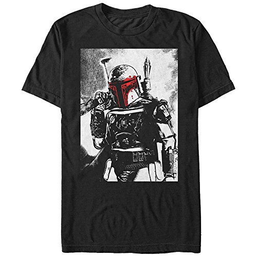 Amazon.com: STAR WARS Men's Boba Fett Graphic T-Shirt, Black, S