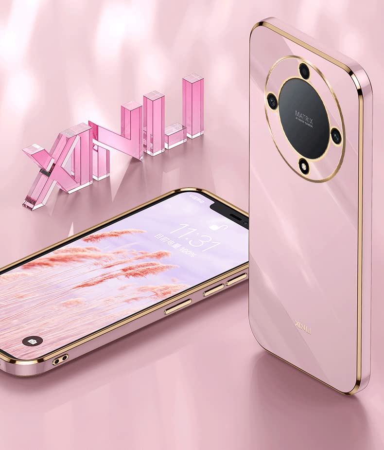 HAOYE Cover per Honor Magic 5 Lite 5G (Magic5 Lite) / X9a, Placcatura TPU Custodia Protettiva, Antigraffio Silicone Morbida TPU Ultra Sottile ma Resistente Case Caso. Rosso