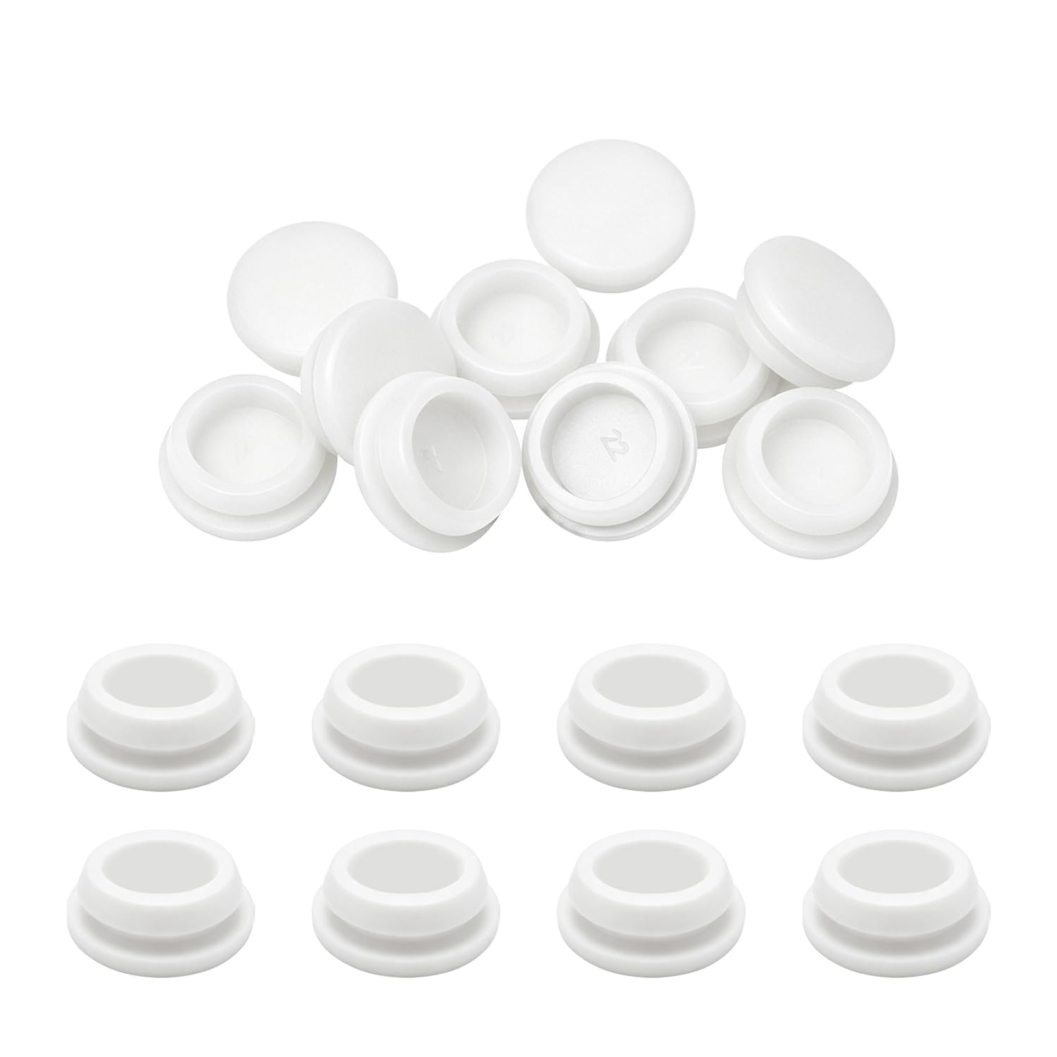 10PCS 7/8inch White Hole Plugs Rubber Plugs for Holes, 22mm Screw Hole Plugs DD044-22W