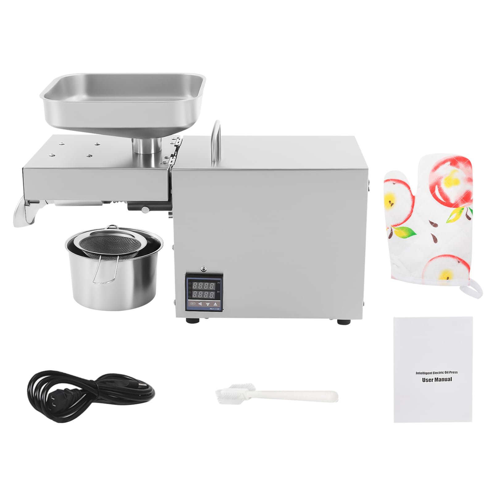 Torchio Per Olive Pressa Olio Automatica 1500W - Acciaio Inox Per Semi E Noci - Controllo Temperatura 50-250°C Spremitura Oli Naturale - Foto 3