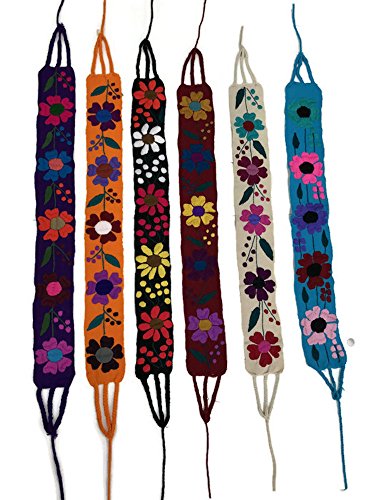 Traditional Mexican Embroidered Colorful Floral Belt2