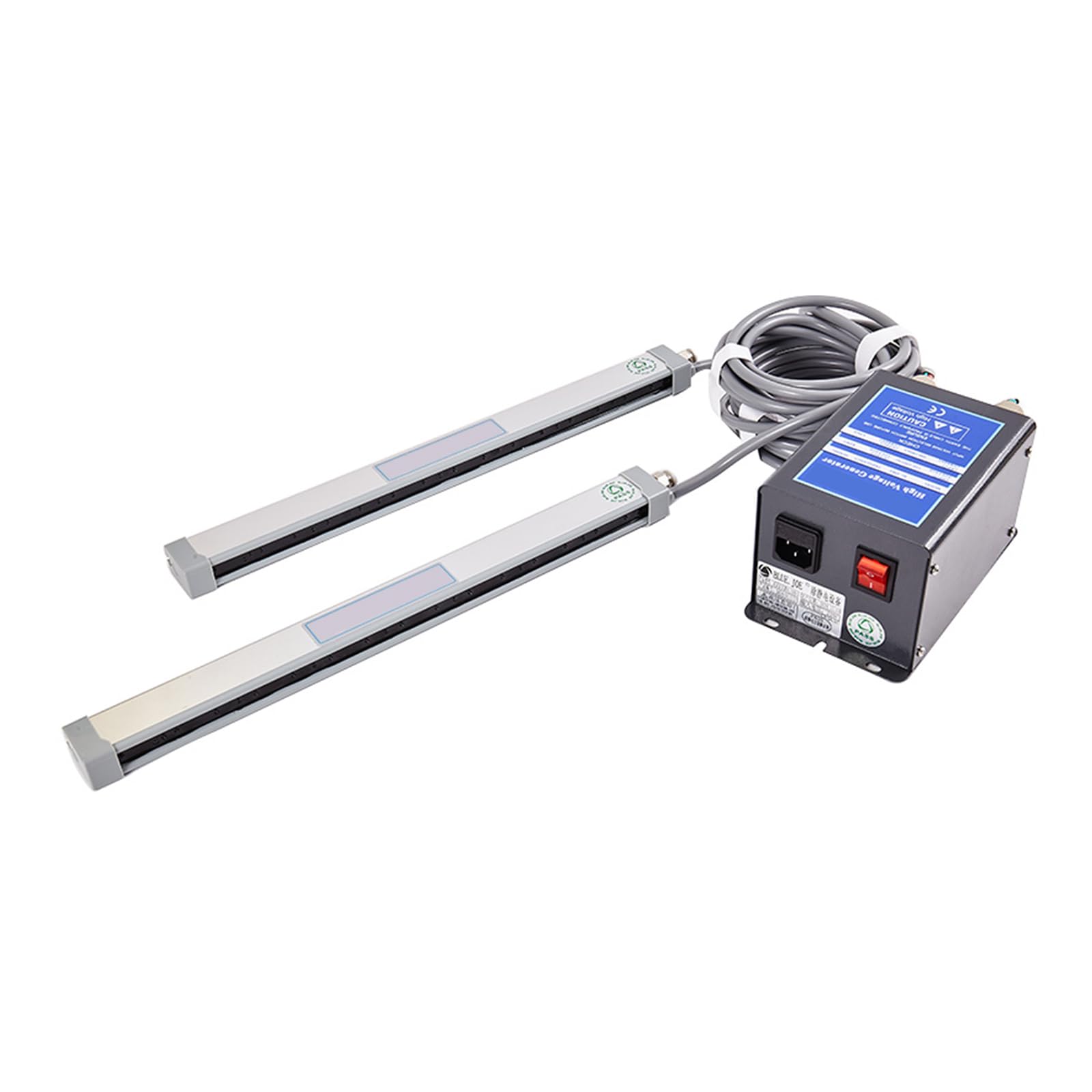 VitalisWorks 40-70PSI Anti Static Eliminator, Aluminum Alloy Ionizing Air Bar, with 8KV High Voltage Generator, Tungsten Steel Ion Needle, for Electronics, Plastics, Silk Printing, Textiles (600mm)