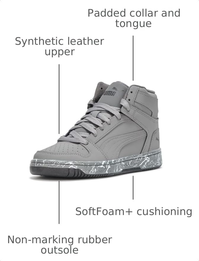 Image of PUMA Unisex-Child Rebound Layup Mid Shoes