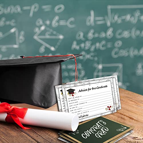 Image of Graduation Wish & Advice Cards - 50PCs Graduate Party Supplies Advice Card for Class of 2026 Graduations Party, Graduation Favors Cardes for High School /College /Senior School