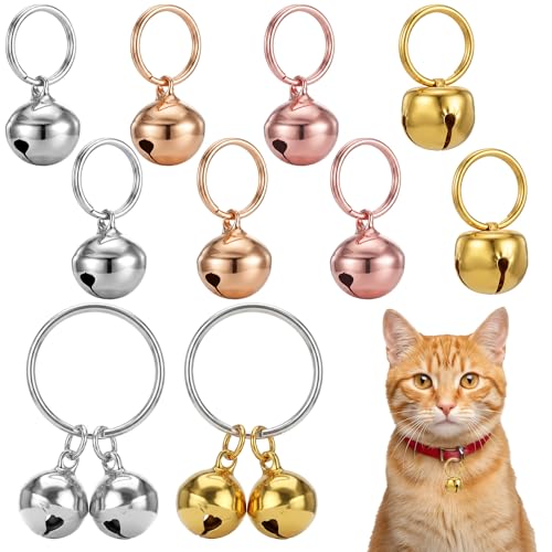 Xthrotsenk 10Pcs Bells for Dog Collars Cat Bell Collar Small Bells Pet Pendant Accessories for Dog Cat Puppy Collar Outdoor Tracker Training Know Where Your Pet Clear Ringing Sound Colorful