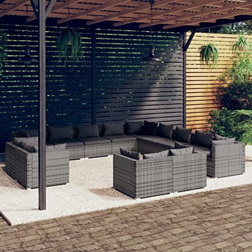 Bounv Garten Lounge Set Poly Rattan mit Kissen Ecksofa Loungemöbel Gartenmöbel Terrassemöbel Sitzgruppe Sitzgarnitur Set… – Bild 3