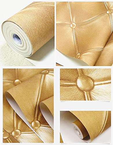 Blooming Wall 3D Faux Leather Textured Backgound Wall Pattern Wallpaper Roll for Livingroom Bedroom, 20.8 In32.8 Ft=57 Sq.ft