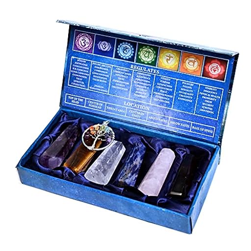 KACHVI Cristales y piedras preciosas Varitas de cristal curativo, negro, lapislázuli de cuarzo transparente 2.25-2.50 "6 lápices de chakra facetados, juego de 4 piezas | Ya disponible en tu tienda friki favorita! En mundofriki.es!