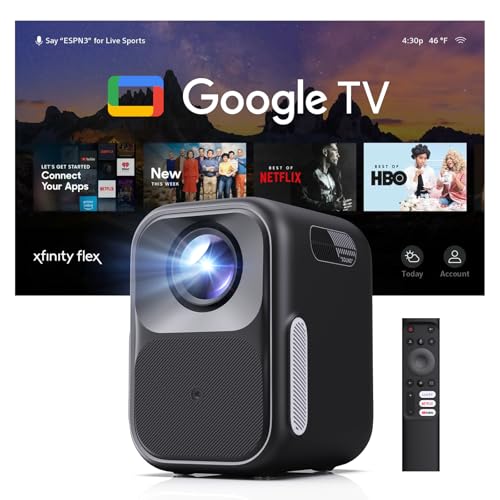 WEMAX Google TV Smart Projector with Licensed Netflix,...