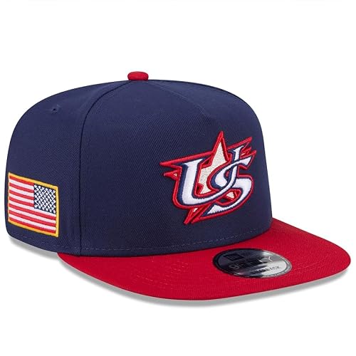 [�j���[�G��] �L���b�v 9FIFTY �X�i�b�v�o�b�N WBC USA 2026 WORLD BASEBALL CLASSIC A-FRAME SNAPBACK CAP �č� �A�����J���O�� �X�q 950AF �j�����p �����Y ���f�B�[�X �l�C�r�[ [���s