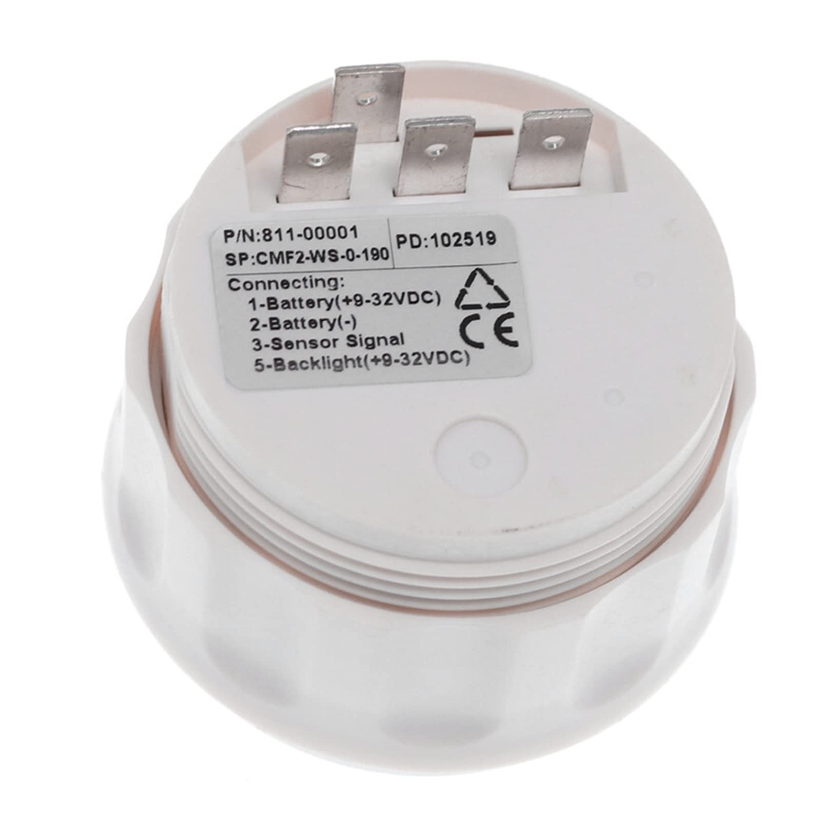 Medidor de nivel de líquidos, Medidor de nivel de agua digital Sensor de nivel de agua 0-190 Ohm Medidor de nivel de combustible de coche de barco con retroiluminación roja(250MM)