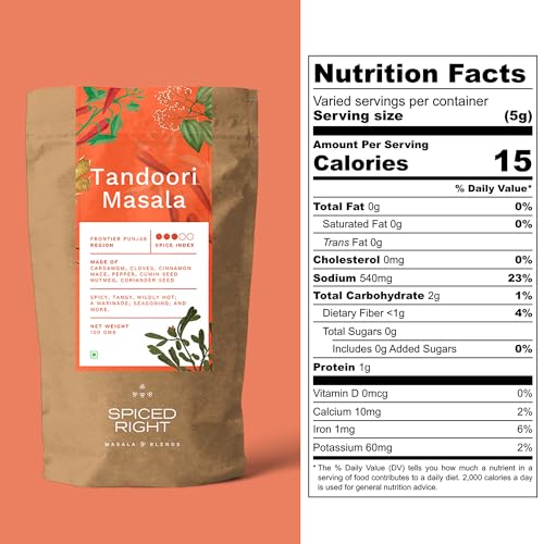 Image of Tandoori Masala - 200g | Rich, Smoky Powder Masala | Perfect for Marinating | No Artificial Colour | Vibrant Red | Restaurant Style Masala with Garlic For Tikka, Tandoori Chicken, Paneer & BBQ Grill