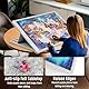 Lavievert 1000 Stück Puzzle Board mit Abdeckung, Puzzle Tisch mit 3 Neigungswinkel, Filzpuzzleablage/Schutz für Spiele & Built-in Stand für Erwachsene - Hellgrau