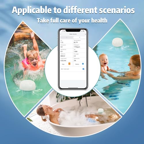 Ryakka RA-YCJCQ-01US Smart Pool Monitor – Real-Time Digital Pool Water Tester thumb #2
