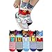 5 Pairs Soft Comfortable Novelty Cartoon Dog Cat Pig Crew Cotton Socks