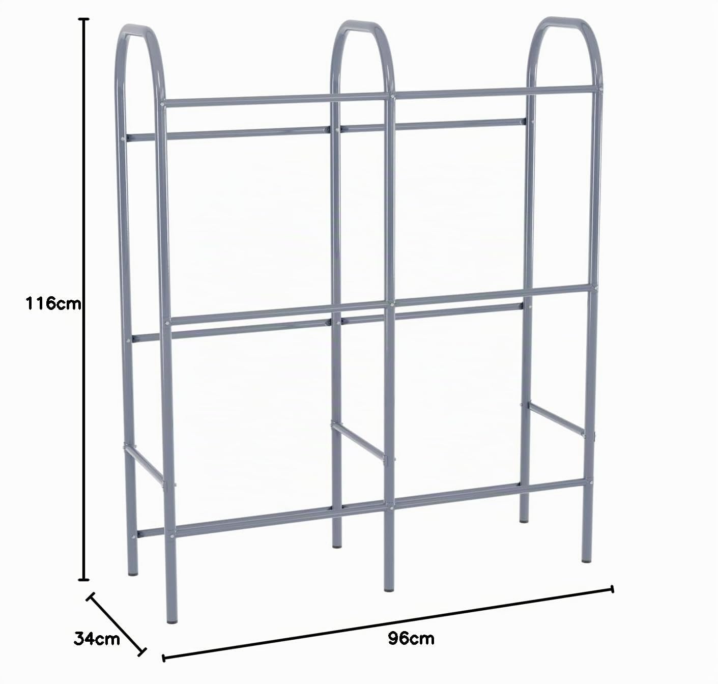 TroniTechnik® Getränkekistenregal GK02, 6 Kisten, Grau, 96x34x116 cm – Ansicht 10