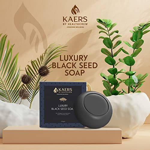 Image of Kaers Kalonji Hair & Skin Care Combo | Black Seed & Henna Shampoo | Pure Black Seed Luxury Soap | Nourishment Hair & Skin | Deep Nourishment & Glowing Skin | Men & Women - 200ml+150gm Value Pack