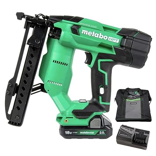 Metabo HPT 18V MultiVolt™ Cordless Stapler Kit | 1/4-Inch 18-Ga Narrow Crown | Accepts 1/2-Inch up to 1-1/2-Inch 18-Ga 1/4-Inch Staples | Includes 18V 2.0Ah Battery | Lifetime Tool Warranty | N1804DA