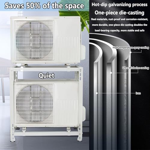Cubierta de aluminio resistente antirrobo para aire acondicionado exterior, radiador, valla de reducción de ruido y soporte para plantas, se adapta a 800 x 800 x 450 mm, protección impermeable para tu