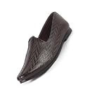 FAUSTO FST FOSME-2192 BROWN-42 Men Brown Wedding Festive Ethnic Slip-On Juttis and Mojari | Embossed Design Shoe with Memory Cushioned Insole (8 UK) gallery image
