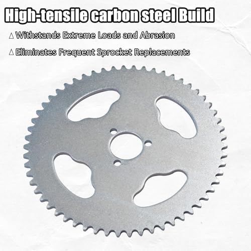 Image of JNDO 58T Rear Sprocket 35 Chain Steel Jackshaft Sprocket for Phatmoto Dirt Pit Bikes Go Karts & ATV