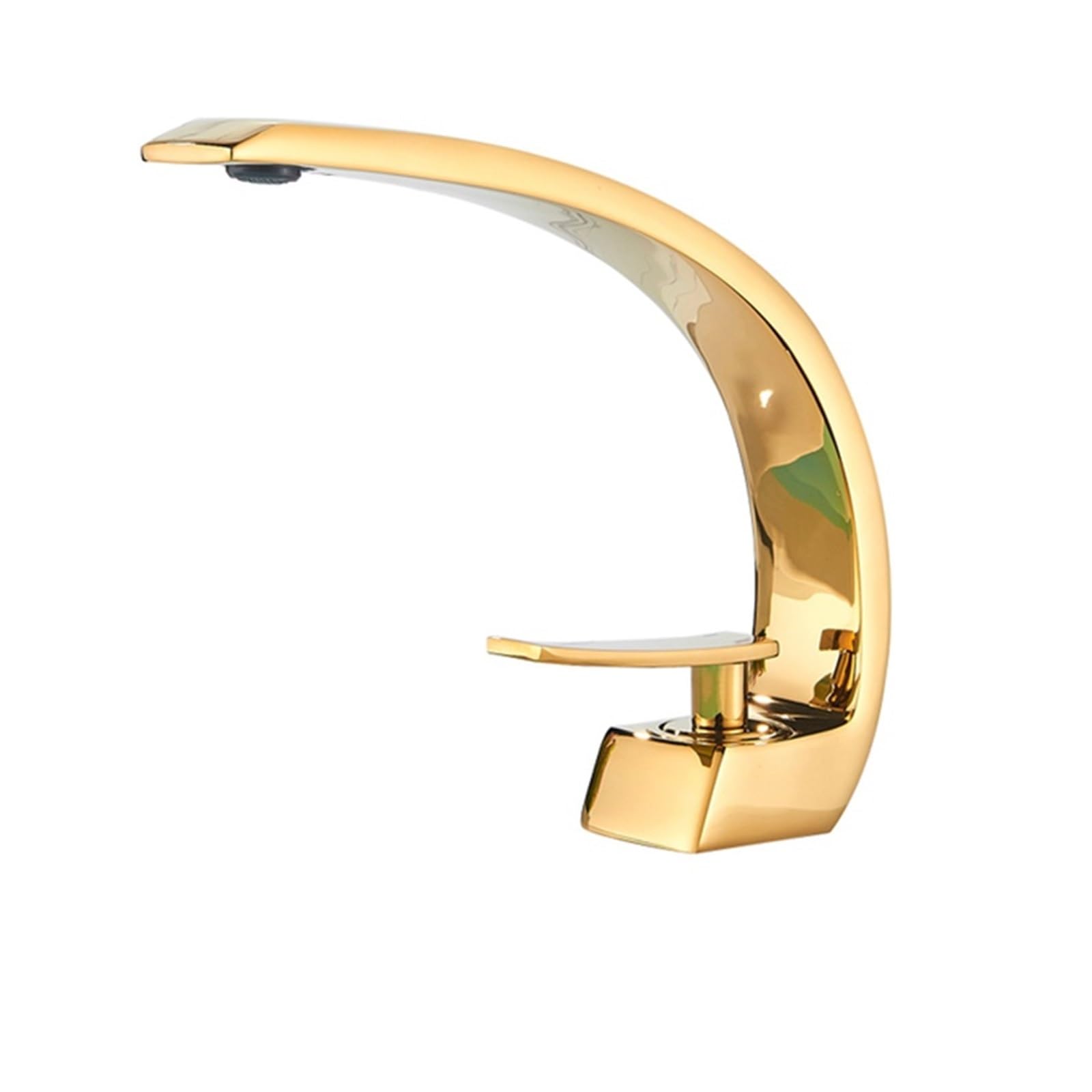 ZYCHSJXA Bathroom Basin countertop Installation Sink hot and Cold Water Mixing Faucet Creative Curved Faucet(ORB)