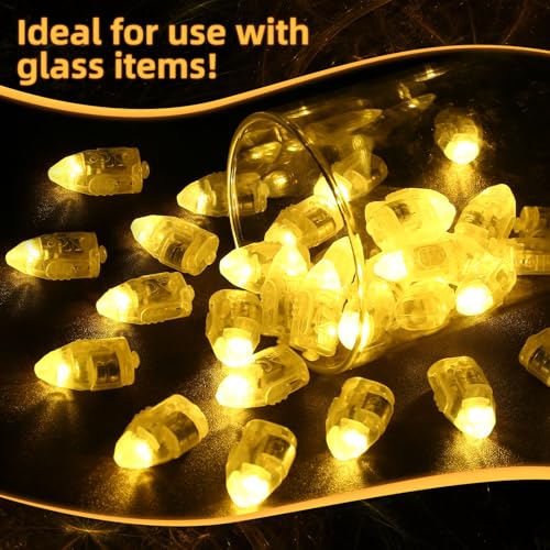 Encham Mini LED 30 Stück Warmweiß Ballon Lichter Beleuchtung Licht Batteriebetrieben wasserdicht für Papierlaterne Luftballons für Hochzeit Weihnachten Halloween Partysdeko