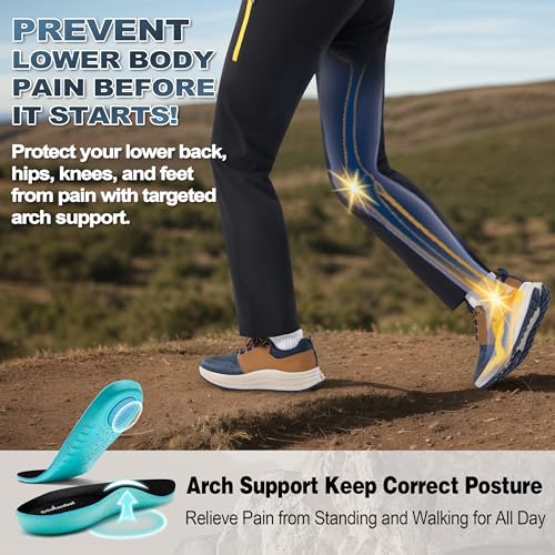 Image of OrthoComfoot Men's Wide Orthopedic Plantar Fasciitis Shoes: Comfortable High Arch Support Trail Running Shoes for Walking & Hiking, Orthotic Tennis Sneakers Relief Flat Feet, Feet Pain